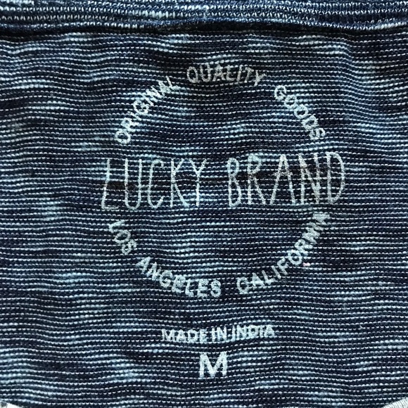 Lucky Brand Block Print Scoop Neck Tee - Picture 3 of 7